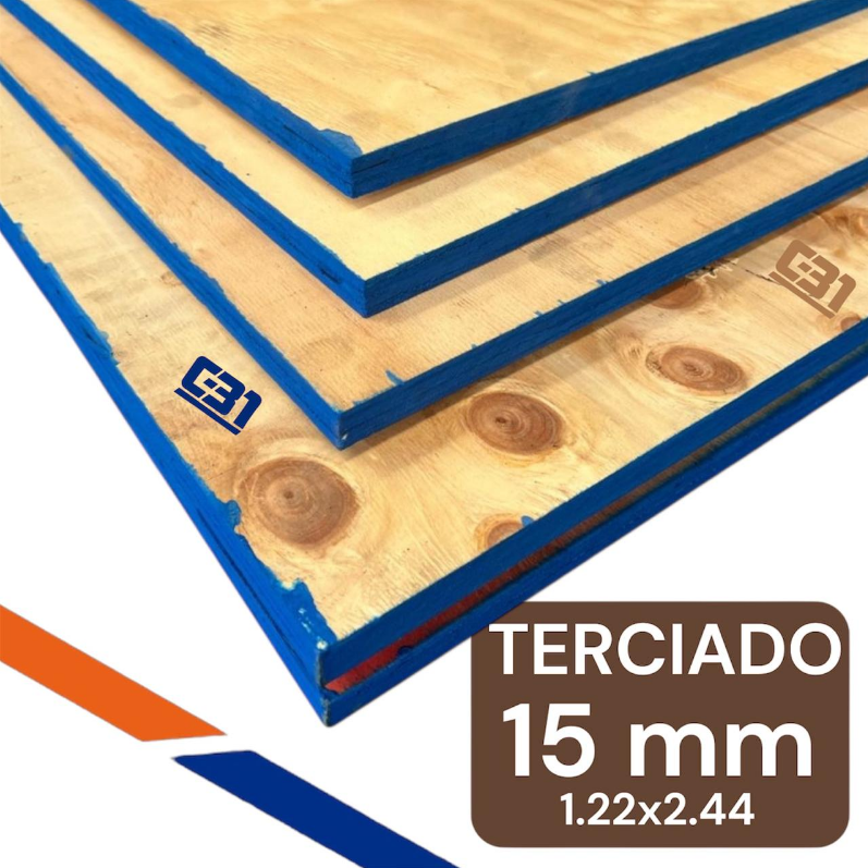 TERCIADO ESTRUCTURAL 15MM 1.22X2.44mt