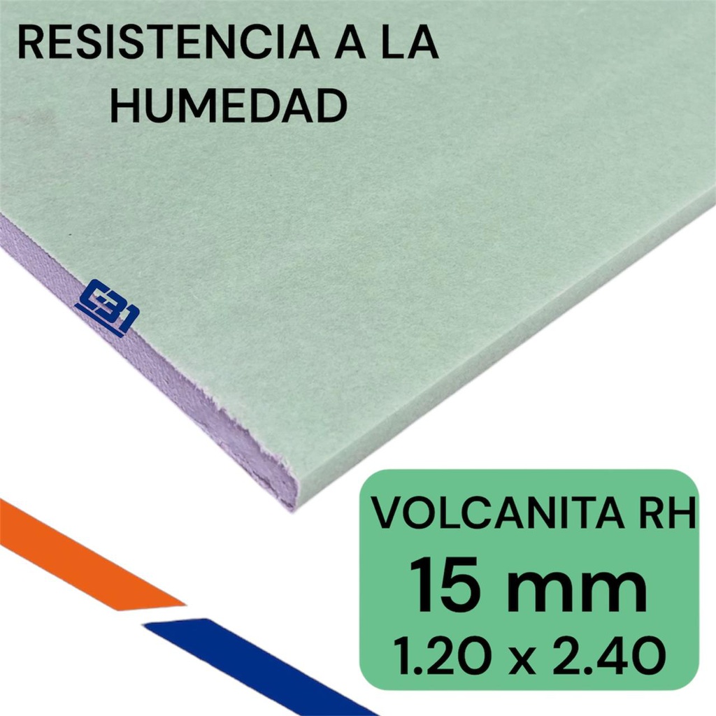 VOLCANITA RH 15MM 1.20X2.40MT VERDE