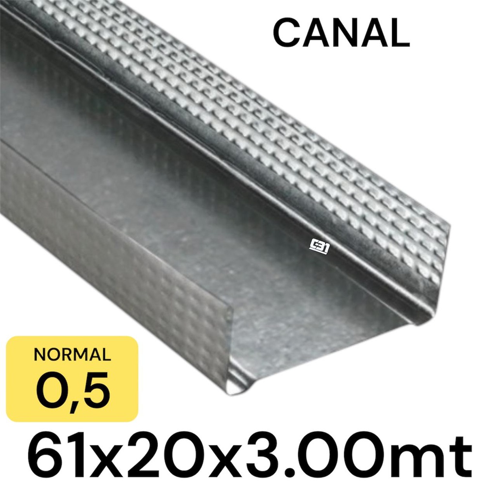 METALCON CANAL ECO 61X3MT 0.5MM