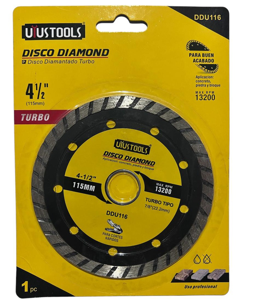 DISCO DIAMANTADO SEGMENTADO 4 1/2&quot; UYUSTOOLS