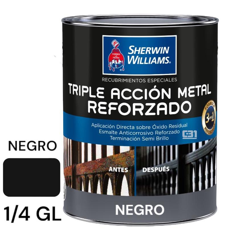 TRIPLE ACCION NEGRO 1/4GL SHERWIN WILLIAMS