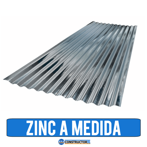 PLANCHA DE ZINC 0.35MM A MEDIDA GALVANIZADA*