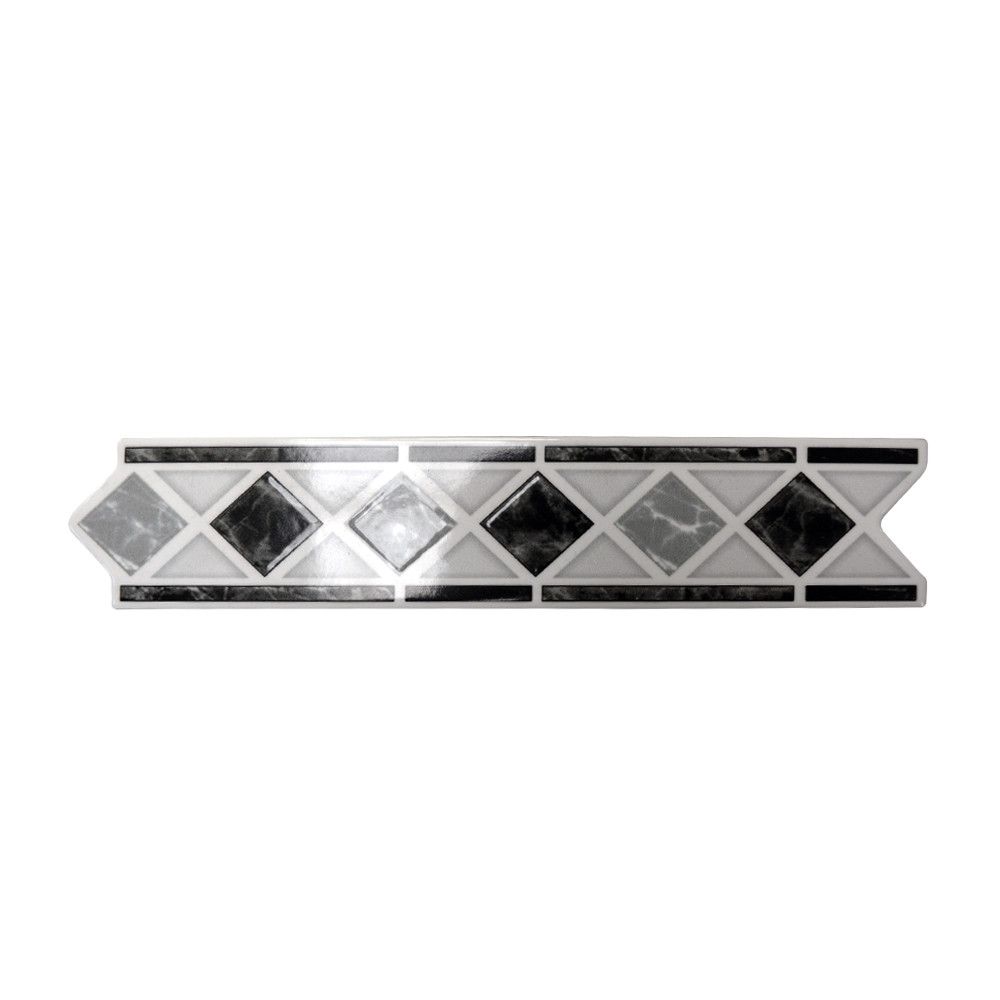 CENEFA ROMBO GRIS 5.5X26CM LISTEL DECORALIA