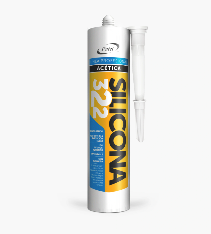 SILICONA ACETICA BAÑO Y COCINA BLANCA PATEL 280ML
