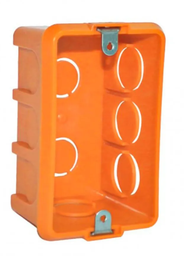 [E60] CAJA DISTRIBUCION PLASTICA GANCHO METAL GRIS